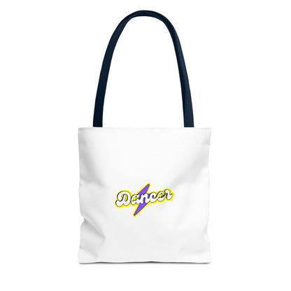 “Dancer” Superhero Graphic Canvas Tote Bag – Bold Dance Tote for Classes, Rehearsals & Everyday Use