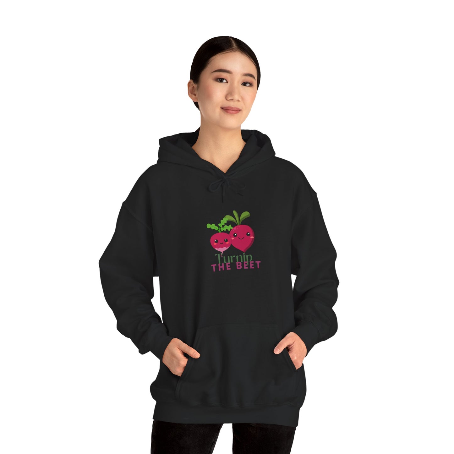 "Turnip the Beet" Unisex Hooded Sweatshirt – Funny Dance Pun Hoodie with Cute Veggie Graphic | Cozy Gift for Dancers & Foodie Fans