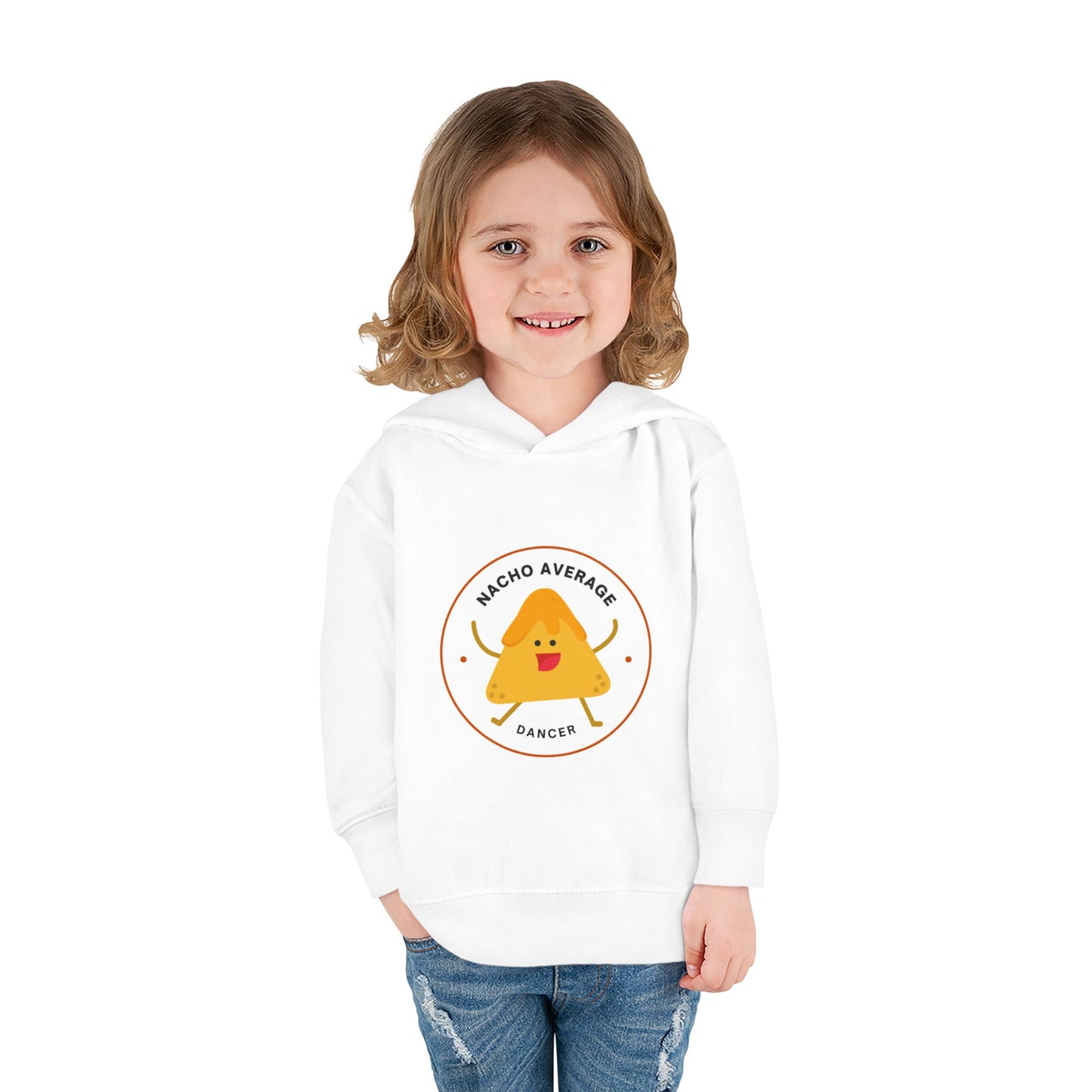 "Nacho Average Dancer" Pullover Fleece Sweatshirt with Cute Nacho Graphic | Funny Dance Gift for Kids - Toddler Dance Hoodie