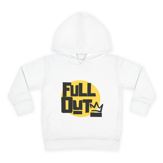 "Full Out" Toddler Pullover Hoodie – Bold Streetwear-Inspired Dance Graphic Fleece Sweatshirt for Kids
