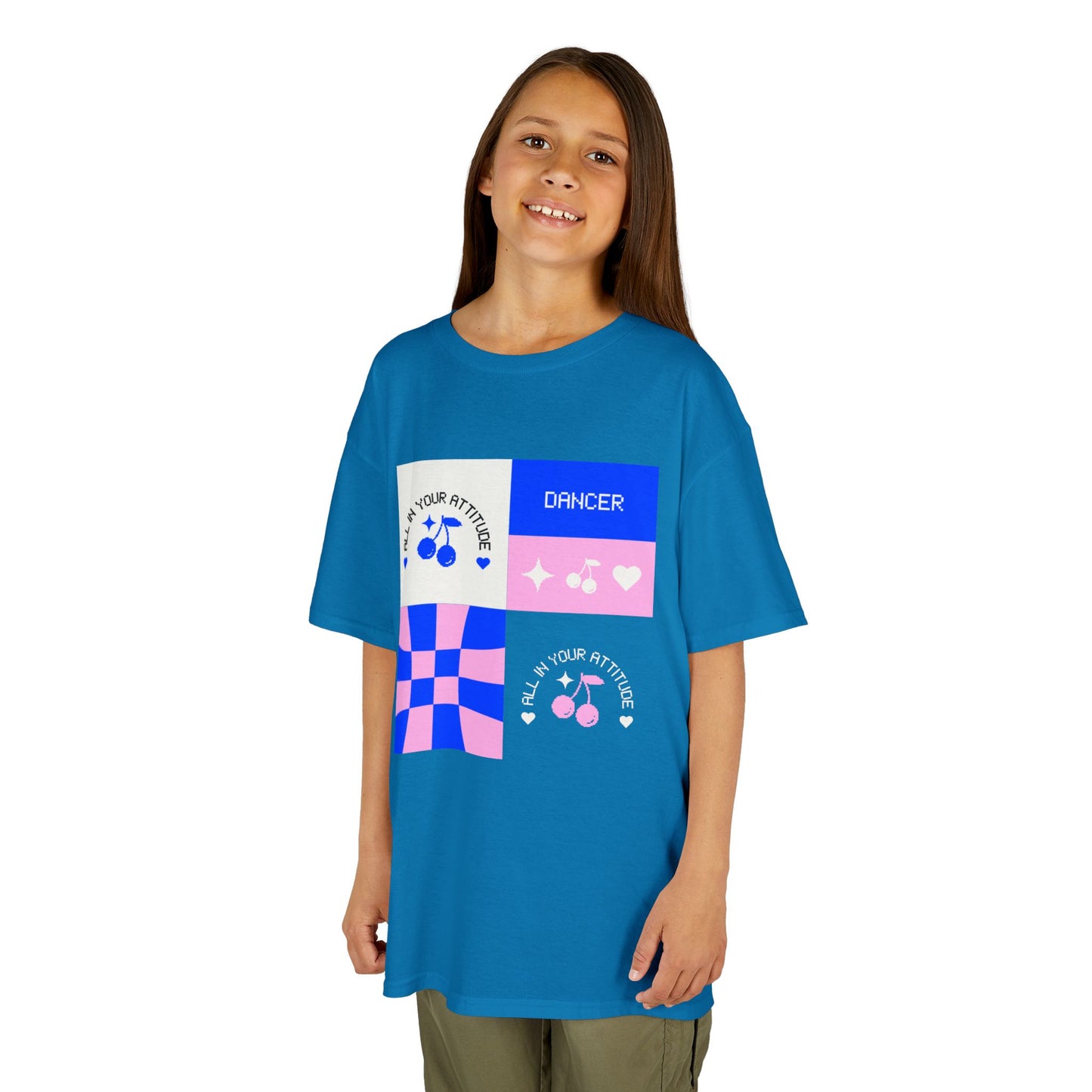 "Dancer - All in Your Attitude" Retro Graphic Tee for Kids - Youth Dance T-Shirt