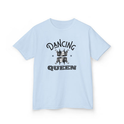 “Dancing Queen" Kids Heavy Cotton™ Tee with Crown Graphic – Dance-Inspired Graphic Tee for Adults & Kids