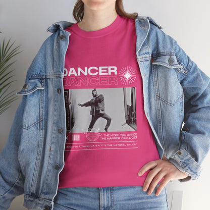 "Dancer "Jazz Pose Unisex Heavy Cotton Tee – Streetwear-Inspired Jazz Dance Graphic T-Shirt for Performers