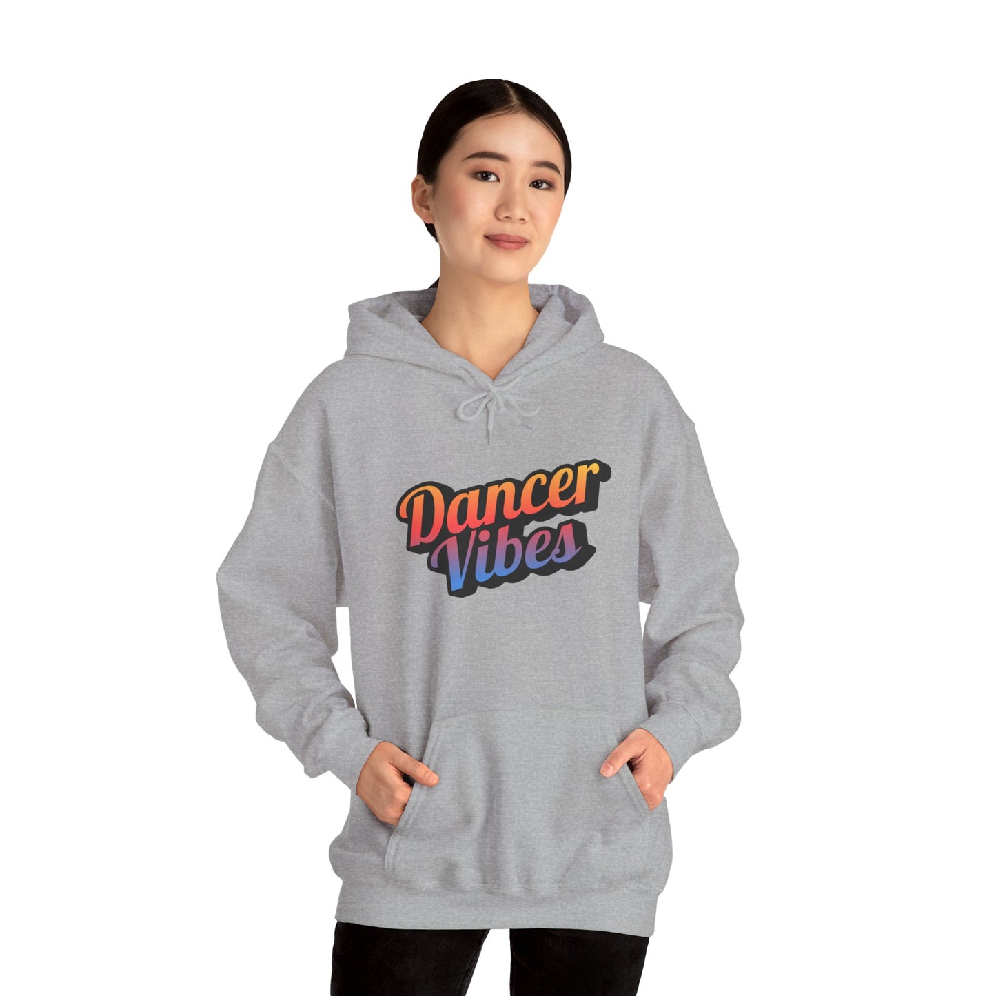 "Dancer Vibes" Unisex Hooded Sweatshirt – Colorful Retro Dance Graphic Hoodie for Dance Lovers