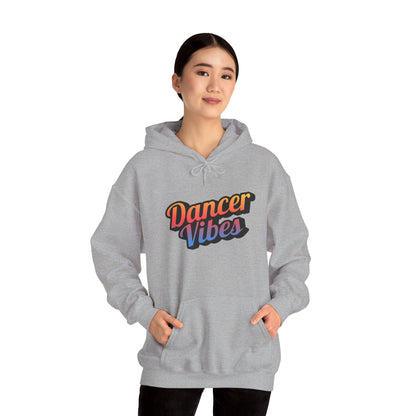 "Dancer Vibes" Unisex Hooded Sweatshirt – Colorful Retro Dance Graphic Hoodie for Dance Lovers