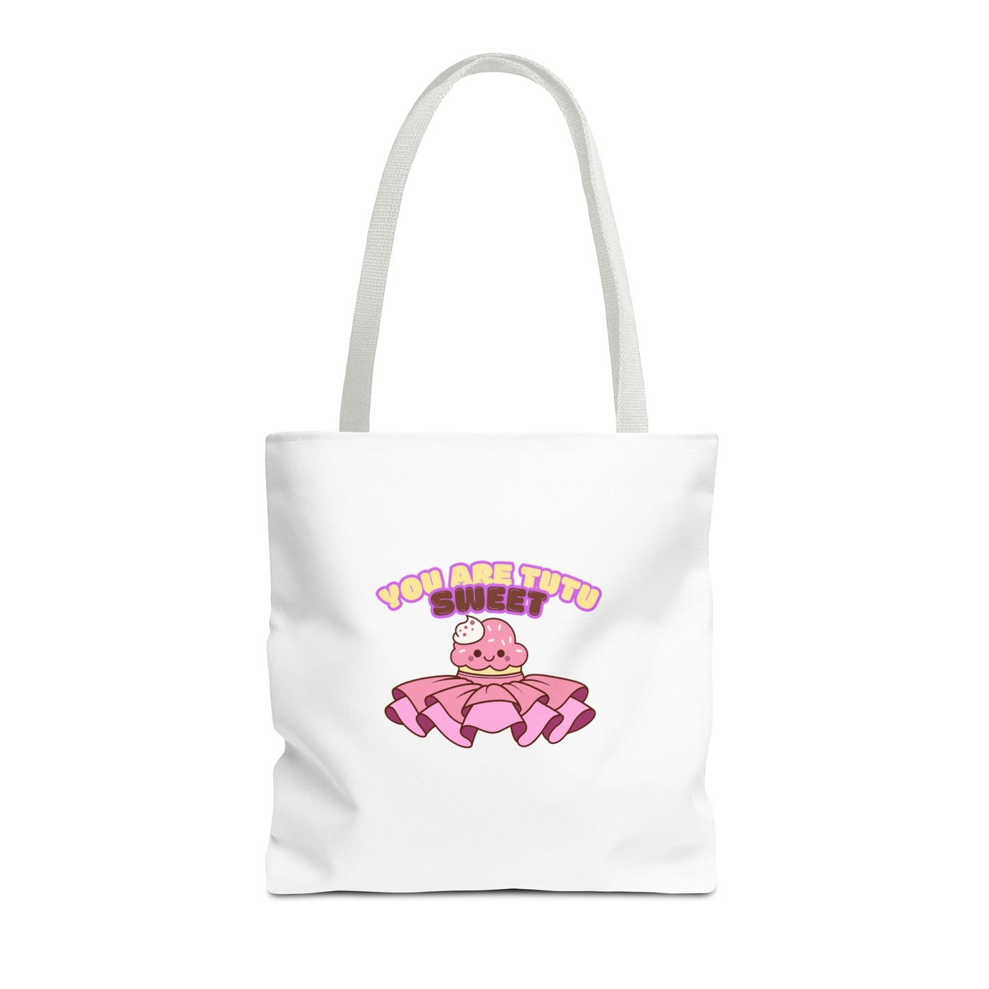 "You Are Tutu Sweet" Kawaii Cupcake Dance Tote Bag – Cute Canvas Bag for Dancers, Dance Moms & Ballet Lovers | Dance Gift Idea
