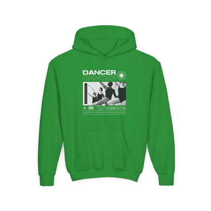 “Dancer” Young Ballet Dancers at the Barre Graphic | Unisex Youth Hoodie – Streetwear-Inspired Ballet Dance Hoodie for Kids & Aspiring Dancers