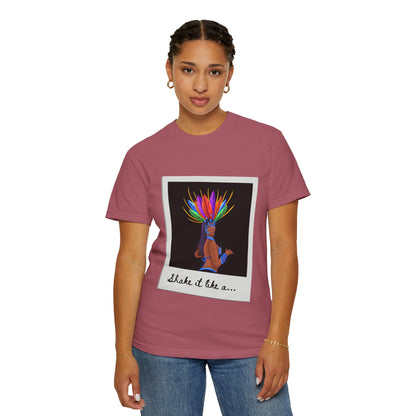 "Shake It Like a Samba Star" Unisex Garment-Dyed Dance T-Shirt – Bold Carnival-Inspired Graphic Tee for Dancers