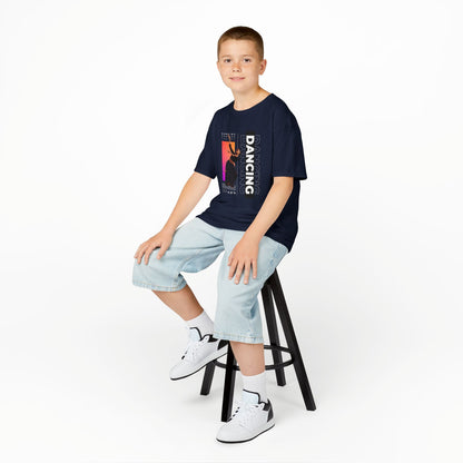 “Dancing” Youth Short Sleeve T-Shirt – Streetwear-Inspired Female Dancer Design – Trendy Kids Dance Graphic Tee