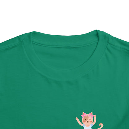 “Every Meow & Then I Dance” Adorable Dancing Cat Graphic | Cute Cat Dance T-Shirt for Toddlers & Little Ballet Lovers - Toddler Short Sleeve Tee