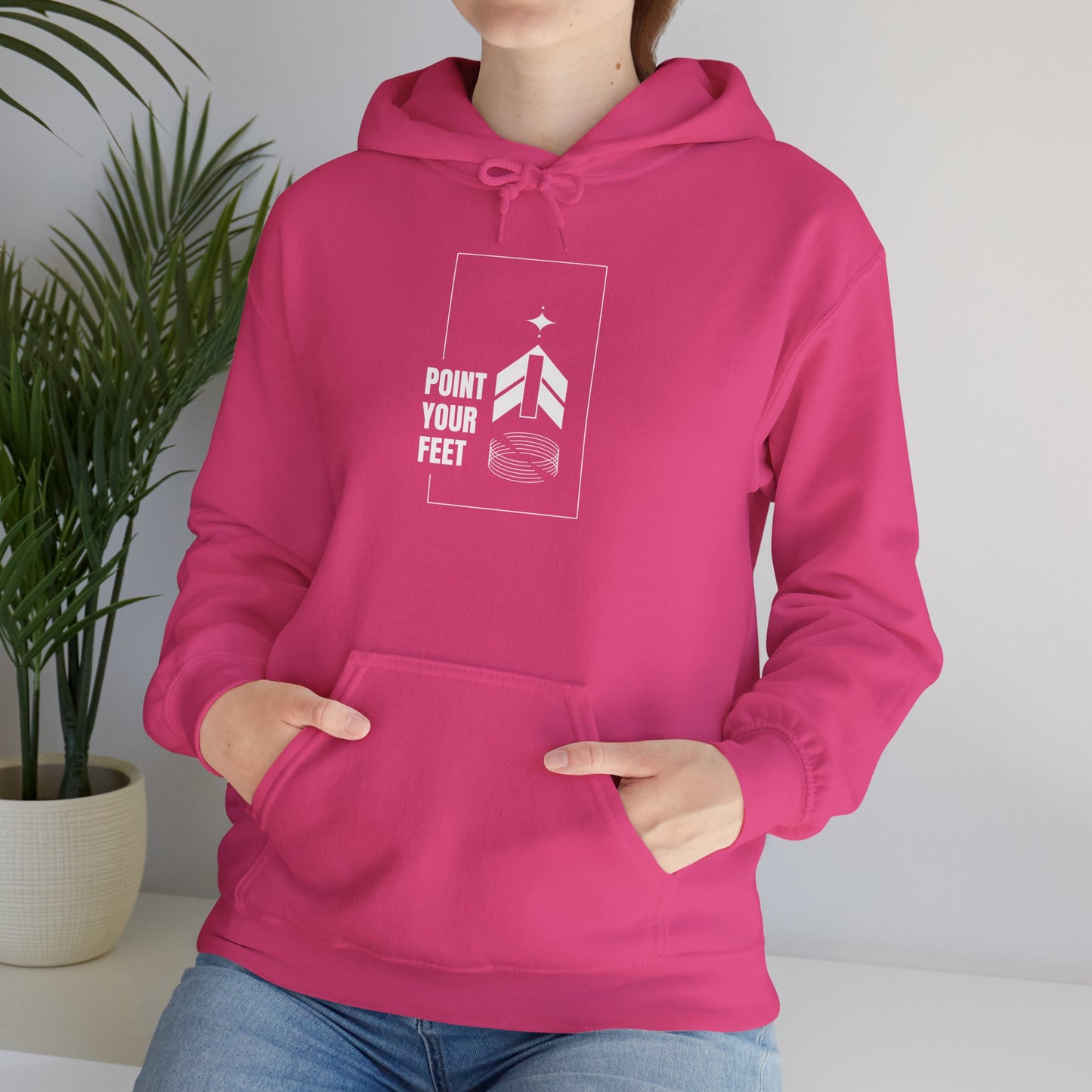 "Point Your Feet" Streetwear Dance Hoodie – Unisex Heavy Blend™ Hooded Sweatshirt for Dancers & Ballet Lovers
