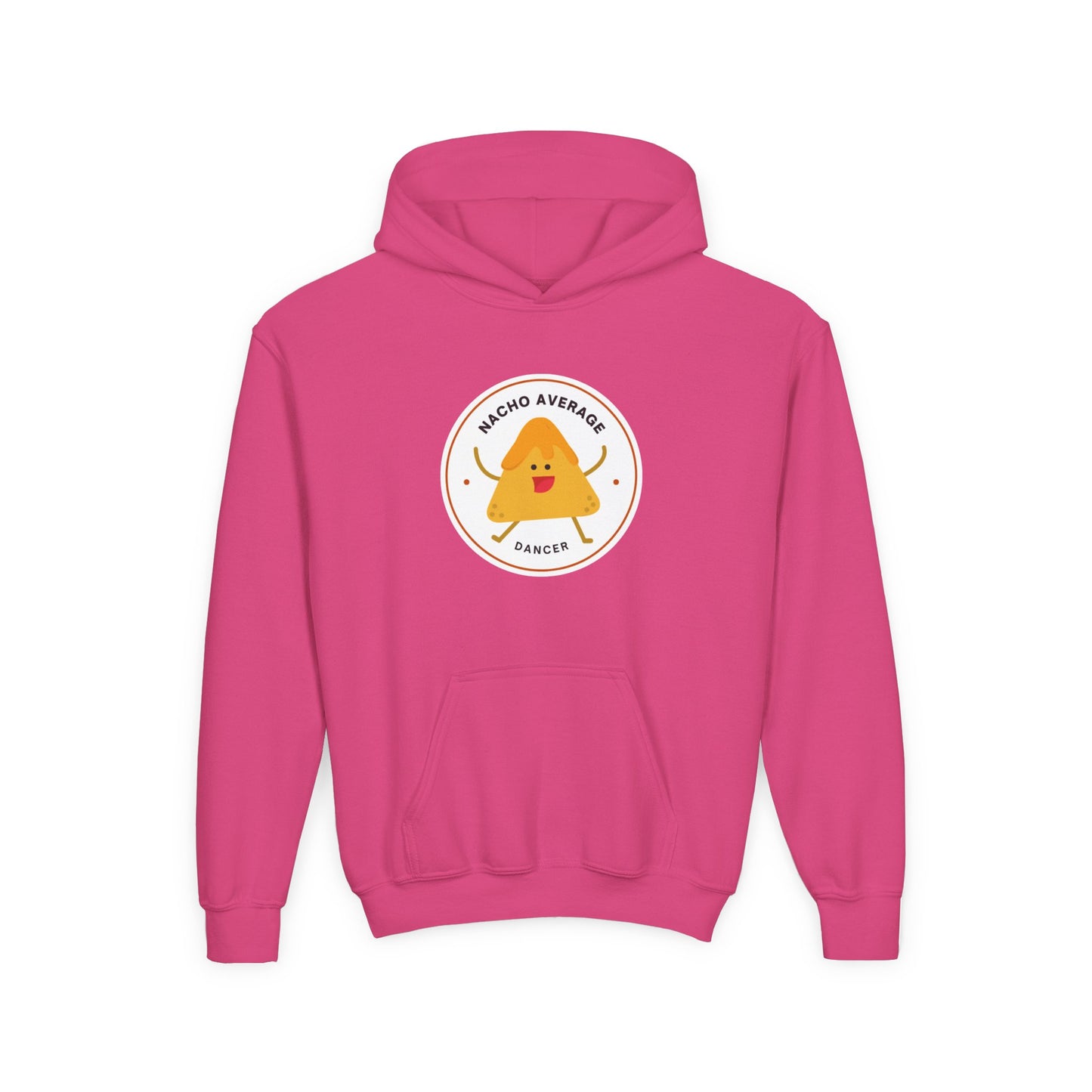 "Nacho Average Dancer" Youth Hooded Sweatshirt – Funny Dance Pun Nacho Graphic Hoodie for Kids and Teens