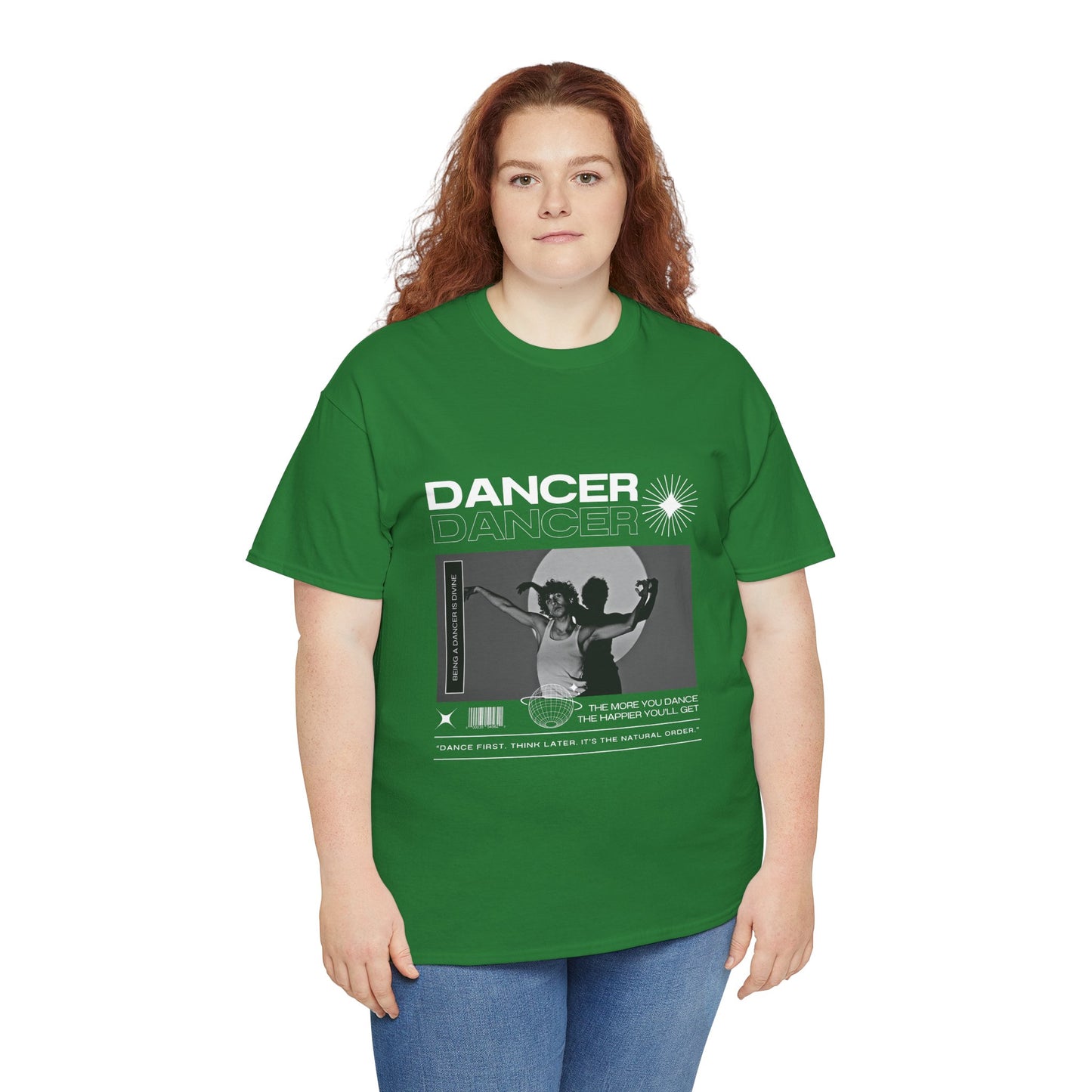 "Dancer" Spotlight Contemporary Dance Graphic Unisex Heavy Cotton Tee – Streetwear-Inspired Dance T-Shirt for Performers & Dance Lovers