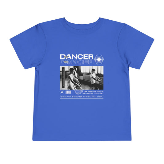 “Tiny Dancer" Toddler Short Sleeve T-Shirt – Streetwear-Inspired Ballet Class Graphic Tee for Kids