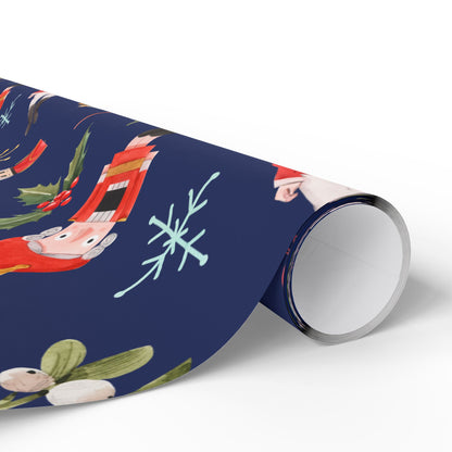"Nutcracker Ballet" Christmas Wrapping Paper – Festive Holiday Gift Wrap with Classic Ballet Dancers & Christmas Scene Design, Perfect for Dance Lovers and Studios