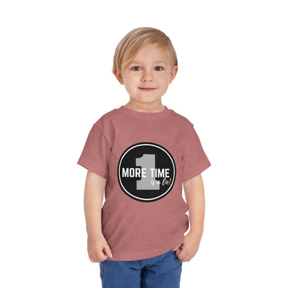 "One More Time Is a Lie" Toddler Dance T-Shirt – Bold Emblem Graphic Short Sleeve Tee for Kids