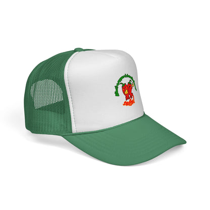 “What’s a Pepper’s Favorite Dance? Salsa!” Funny Unisex Cap with Cute Chili Pepper Graphic, Salsa Dance Trucker Hat – Dance-Themed Hat for Dancers & Foodies