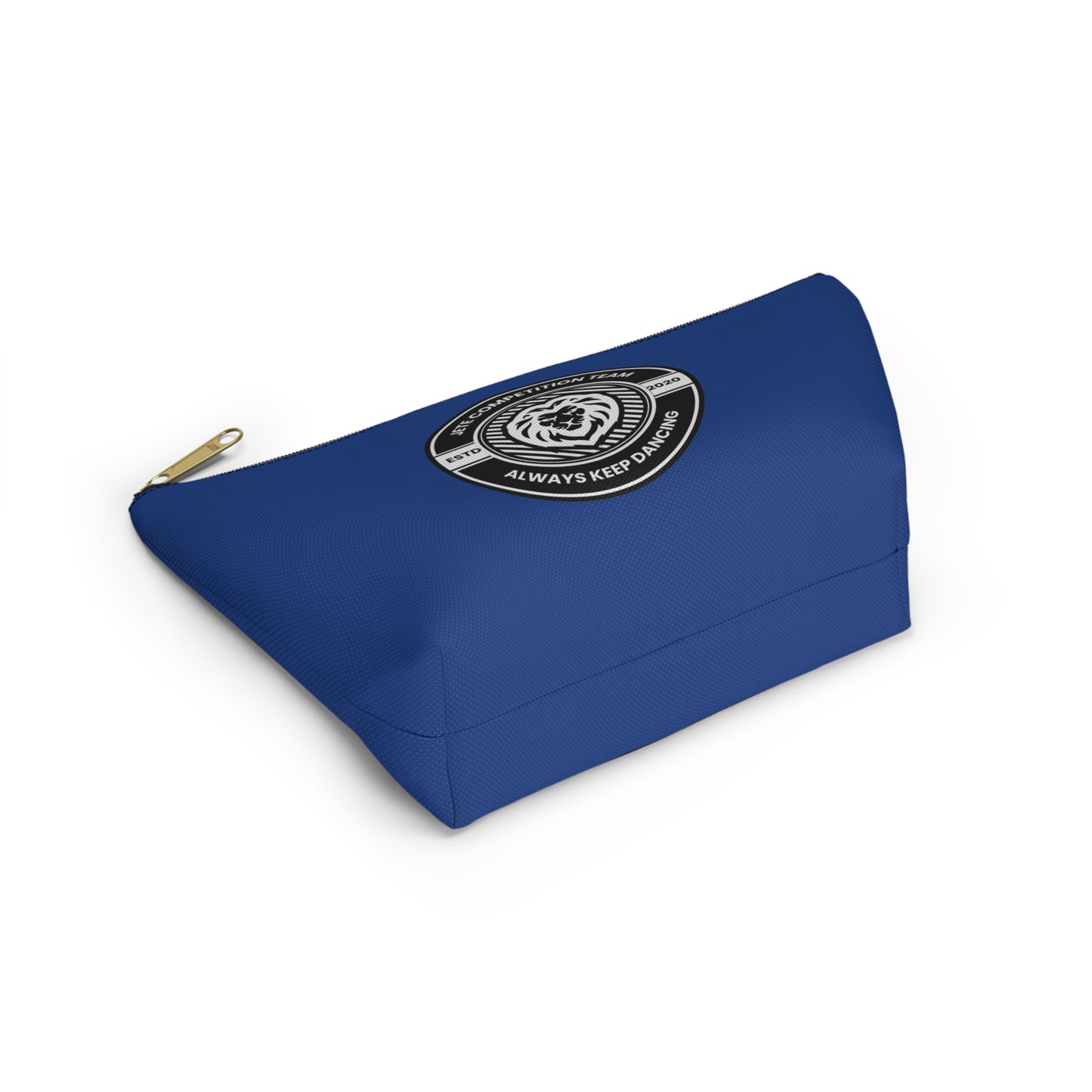 "Jeté Competition Team Always Keep Dancing" Makeup Bag – Collegiate-Inspired Dance Graphic – Team Dance Zipper Pouch for Cosmetics, Accessories & Recital Gifts