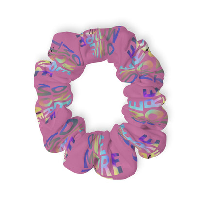 “One More Time Is a Lie” Scrunchie – Funny Dance Rehearsal Hair Accessory with Colorful Text Graphic
