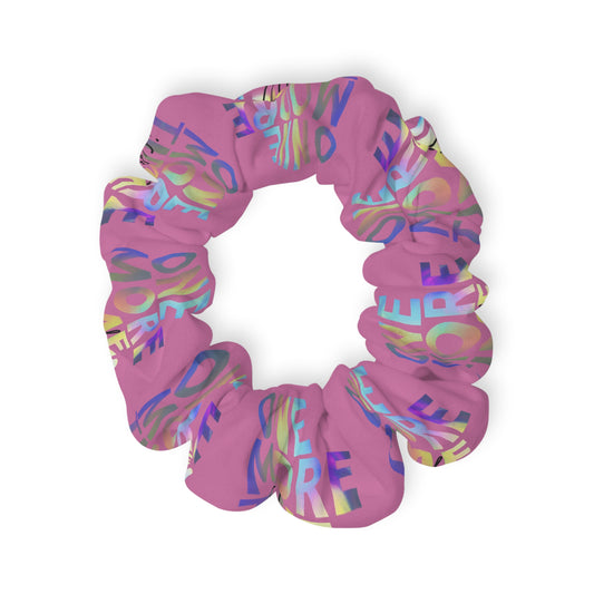 “One More Time Is a Lie” Scrunchie – Funny Dance Rehearsal Hair Accessory with Colorful Text Graphic