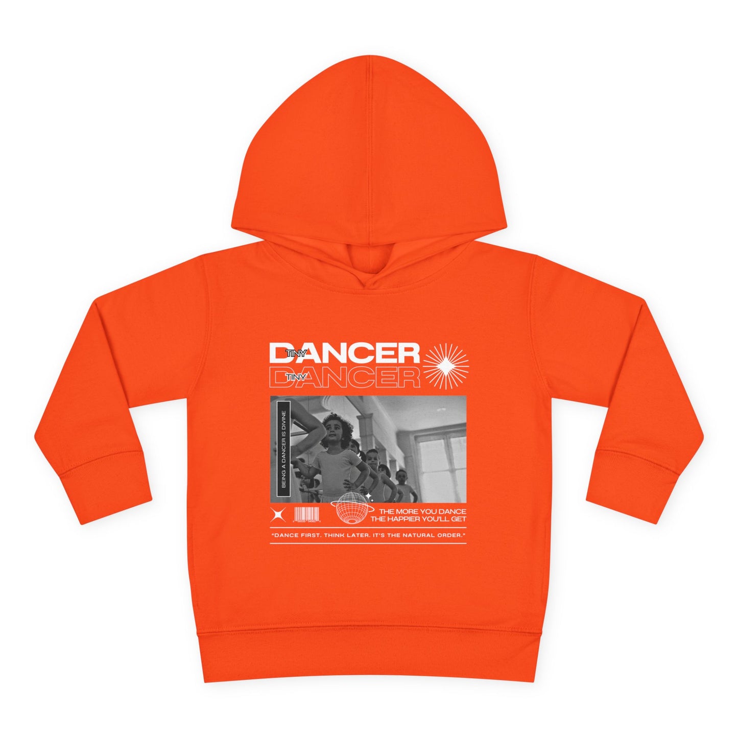 “Tiny Dancer” Toddler Pullover Hoodie – Streetwear-Inspired Ballet Class Graphic Sweatshirt for Kids