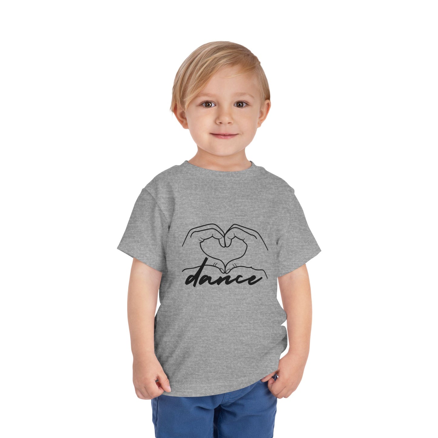 "Dance" Heart Hands Toddler Short Sleeve Tee – Heart Hands Graphic Dance Lover T-Shirt