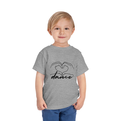 "Dance" Heart Hands Toddler Short Sleeve Tee – Heart Hands Graphic Dance Lover T-Shirt