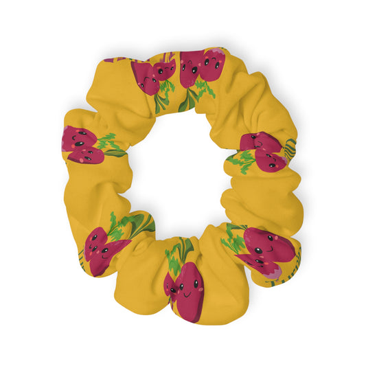 "Turnip the Beet” Scrunchie – Funny Dance Pun Hair Accessory with Cute Pepper Graphic