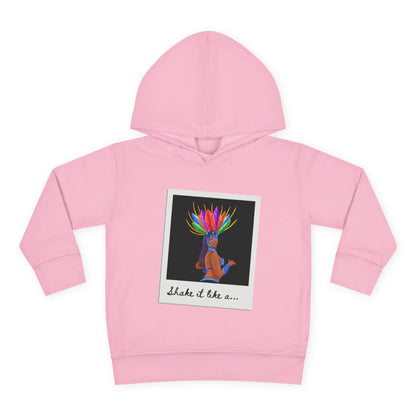 "Shake It Like a..." Toddler Pullover Hoodie – Carnival Samba Dancer Graphic Fleece Sweatshirt for Kids