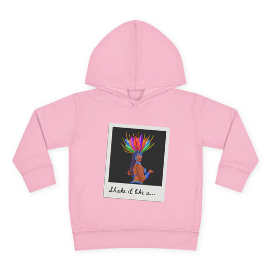 "Shake It Like a..." Toddler Pullover Hoodie – Carnival Samba Dancer Graphic Fleece Sweatshirt for Kids