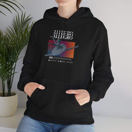 "Allegro" Ballet Definition Hoodie – Unisex Streetwear-Inspired Dance Sweatshirt with Ballerina Graphic