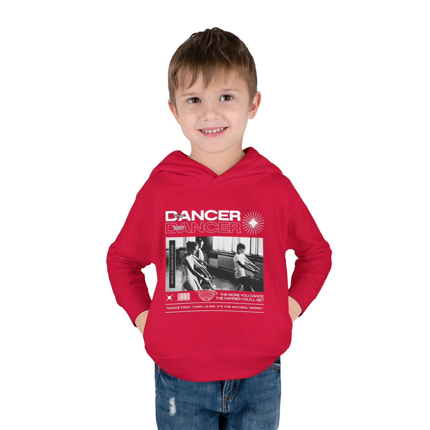 “Dancer” Toddler Pullover Hoodie – Streetwear-Inspired Ballet Class Graphic Sweatshirt for Kids”