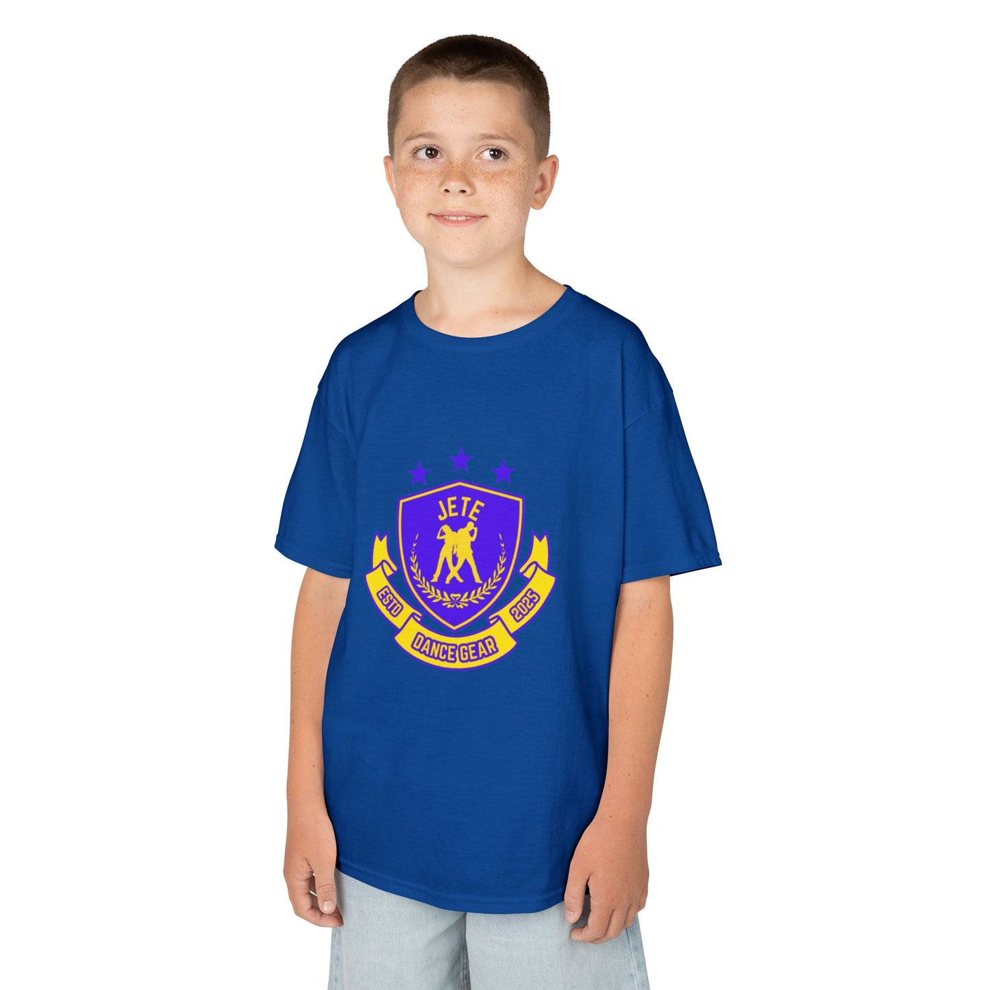 "Jeté Dance Gear" Youth Short Sleeve Tee – Collegiate-Inspired Dancer Graphic Shirt for Kids