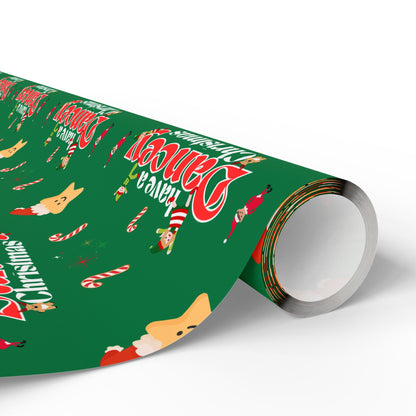 “Have a Dancey Christmas” Wrapping Paper – Festive Holiday Dance Gift Wrap with Ballet & Dance-Themed Design, Perfect for Dancers and Studios