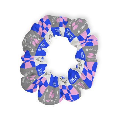 “Dancer – All in Your Attitude” Scrunchie – Retro Dance Hair Accessory with Motivational Graphic