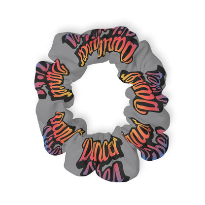 “Dancer Vibes” Scrunchie – Colorful Text Dance Hair Accessory for Performers and Dance Lovers
