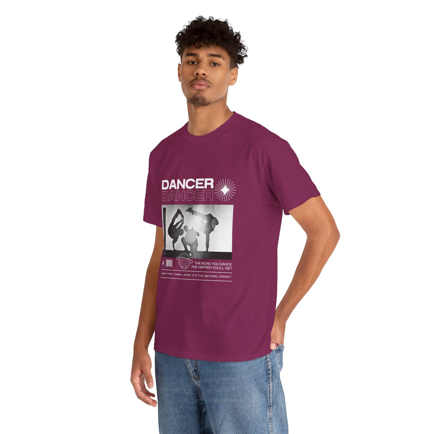 “Dancer” Graphic with Breakdancer Streetwear-Inspired Design | Hip-Hop Dance T-Shirt for Men & Women | Unisex Heavy Cotton Tee