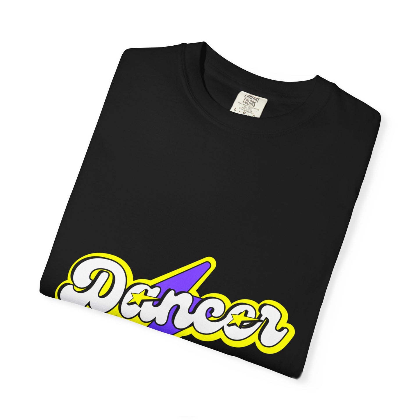 "Dancer" Unisex Garment-Dyed T-Shirt – Superhero-Style Bold Graphic Tee – Dance Power Shirt for Performers & Movers