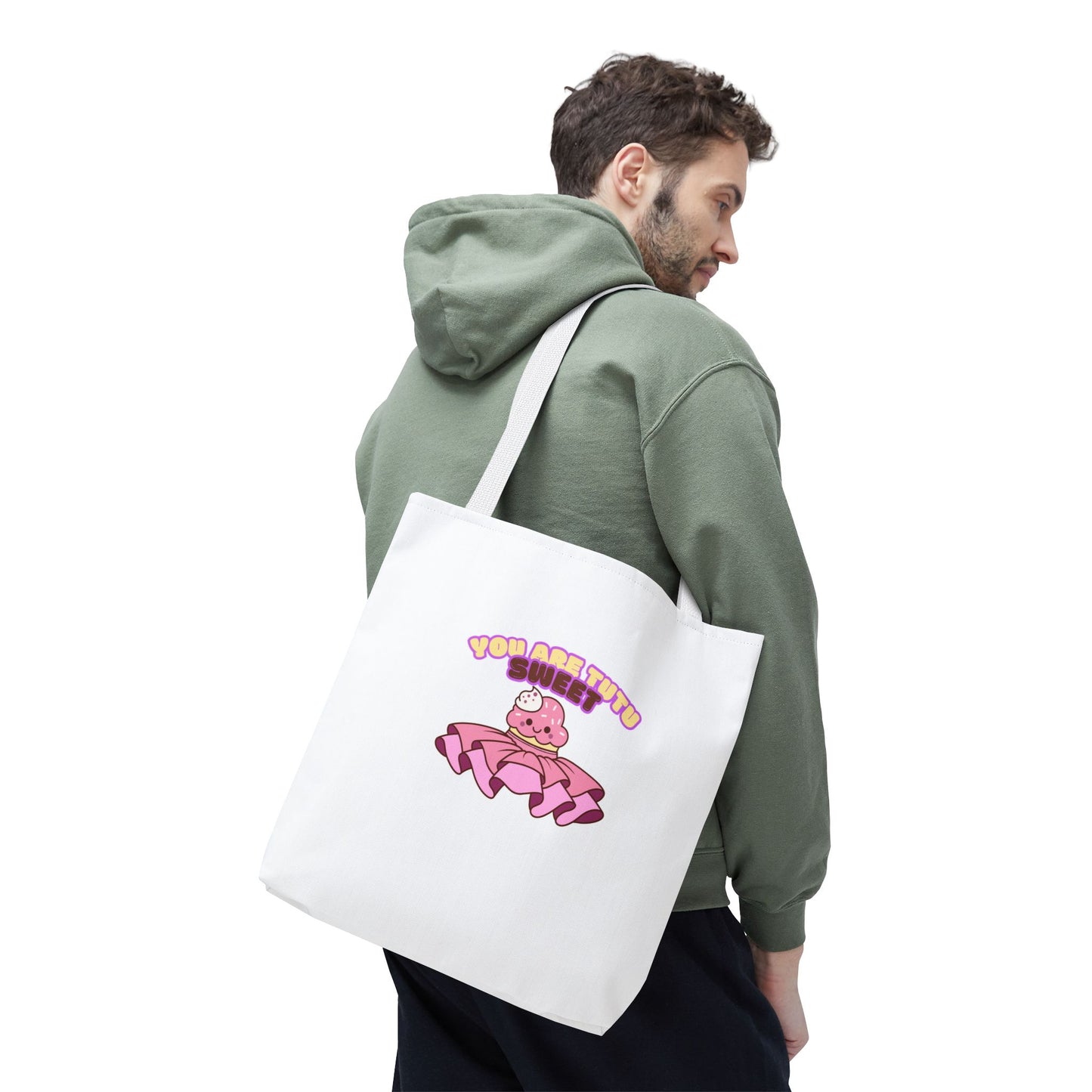 "You Are Tutu Sweet" Kawaii Cupcake Dance Tote Bag – Cute Canvas Bag for Dancers, Dance Moms & Ballet Lovers | Dance Gift Idea