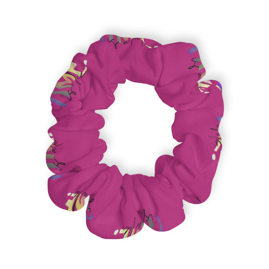 “One More Time Is a Lie” Scrunchie – Funny Dance Rehearsal Hair Accessory with Colorful Text Graphic