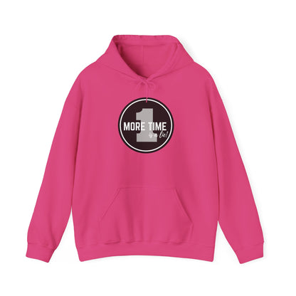 "One More Time is a Lie" Dance-Themed Unisex Hooded Sweatshirt – Bold Emblem Graphic Hoodie for Dancers