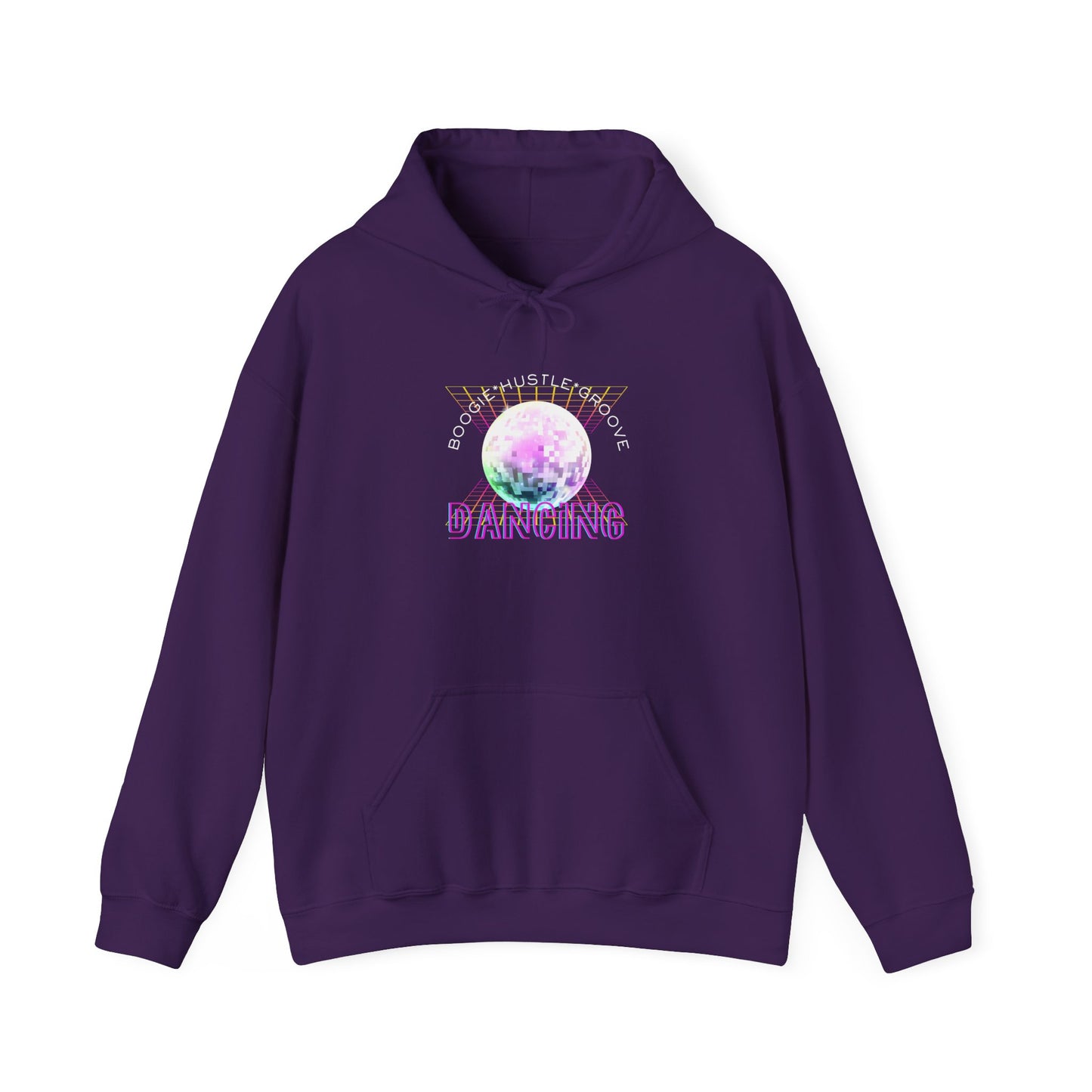 "Boogie, Hustle, Groove - Dancing" Streetwear Dance Graphic – Unisex Heavy Blend™ Hooded Sweatshirt