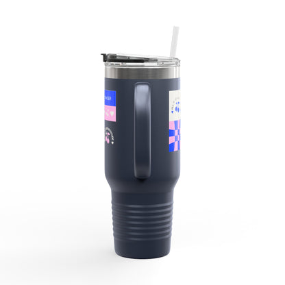"All in Your Attitude" – 40oz Insulated Stainless Steel Travel Mug with Bold Motivational Graphic | Dance-Inspired Hydration Tumbler
