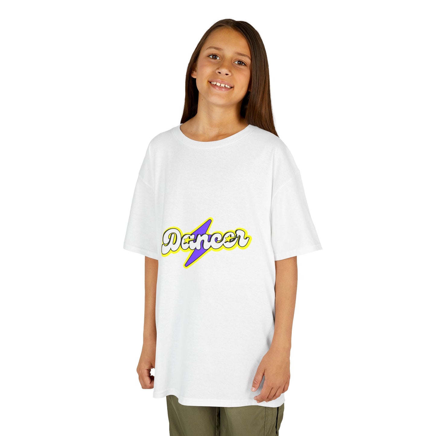 "Dancer" Youth Short Sleeve Tee – Superhero-Inspired Graphic Dance Shirt for Kids and Young Performers
