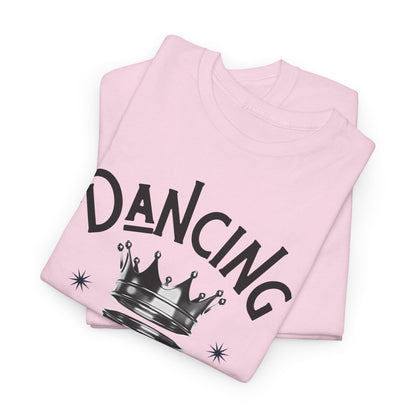 “Dancing Queen" Unisex Heavy Cotton T-Shirt with Crown Graphic – Dance-Inspired Graphic Tee for Adults & Kids
