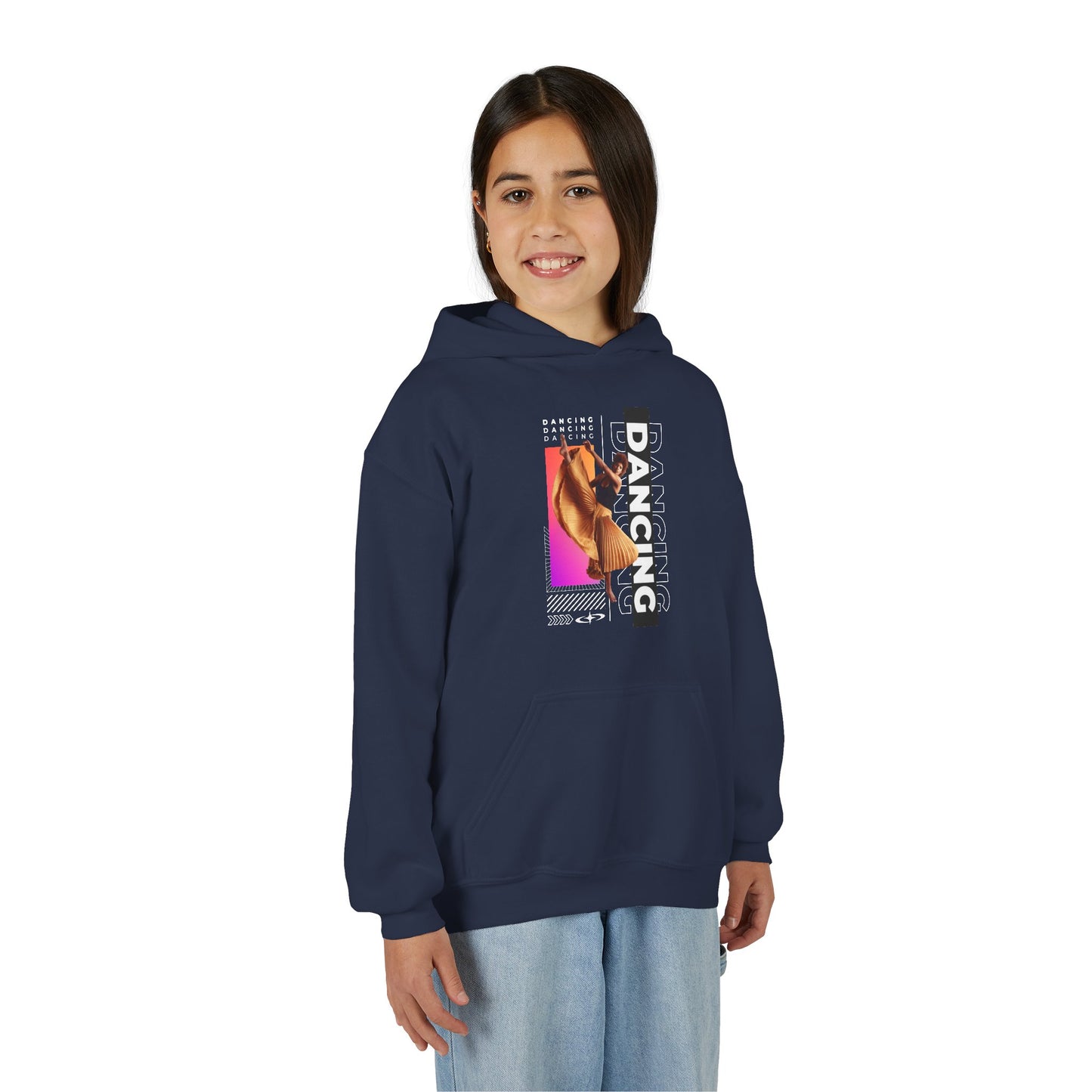 “Dancing” Female Dancer Streetwear Graphic | Unisex Youth Hoodie – Dance Hoodie for Kids & Young Performers