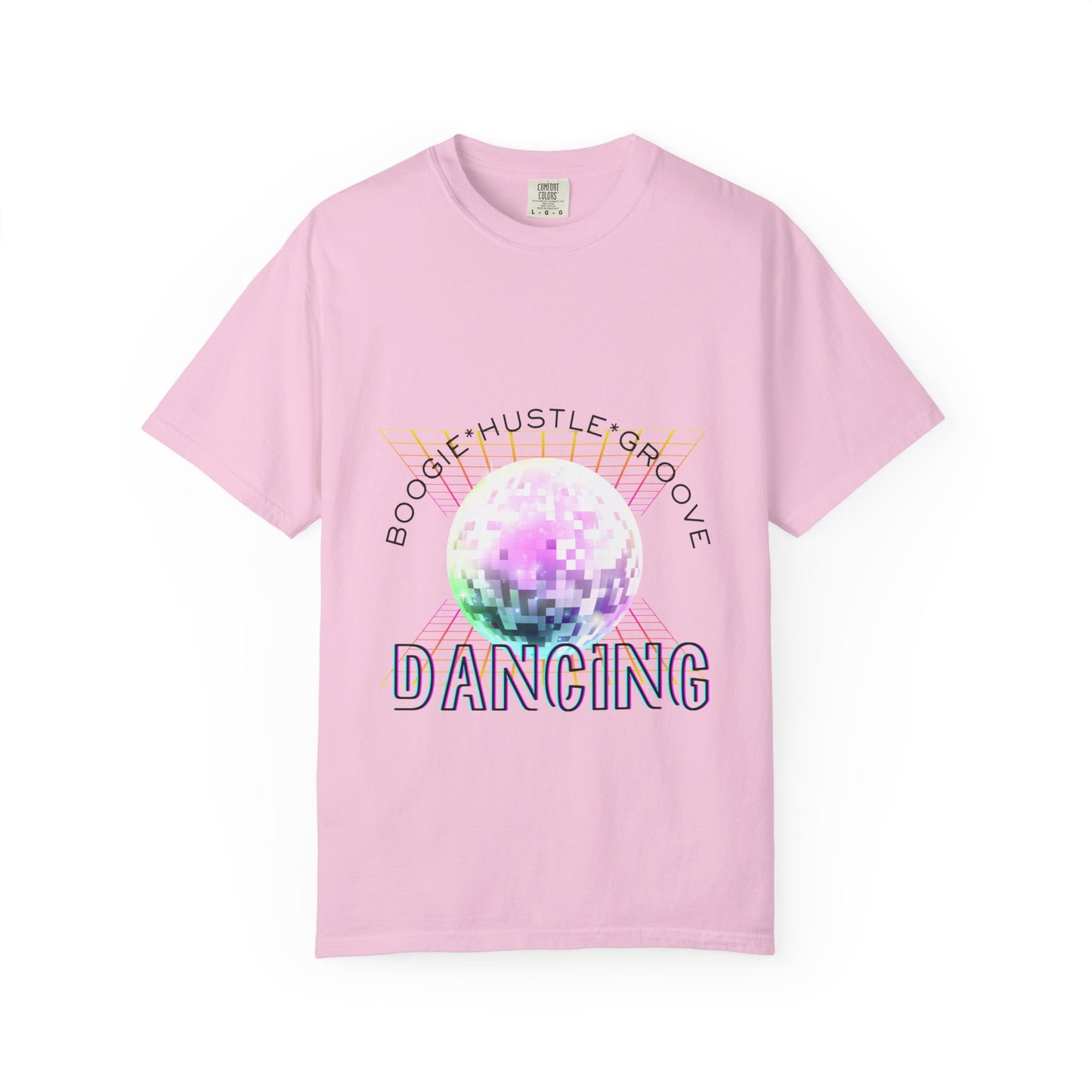 "Boogie, Hustle, Groove - Dancing" Streetwear Dance Graphic – Unisex Garment-Dyed T-Shirt