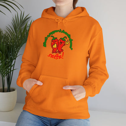 "What’s a Pepper’s Favorite Dance? Salsa!" Unisex Hooded Sweatshirt – Funny Dance Pun Hoodie with Cute Pepper Graphic for Dancers & Foodies