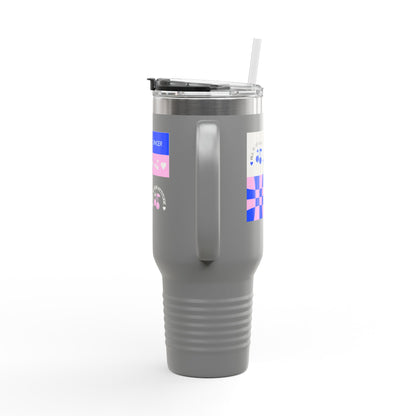 "All in Your Attitude" – 40oz Insulated Stainless Steel Travel Mug with Bold Motivational Graphic | Dance-Inspired Hydration Tumbler