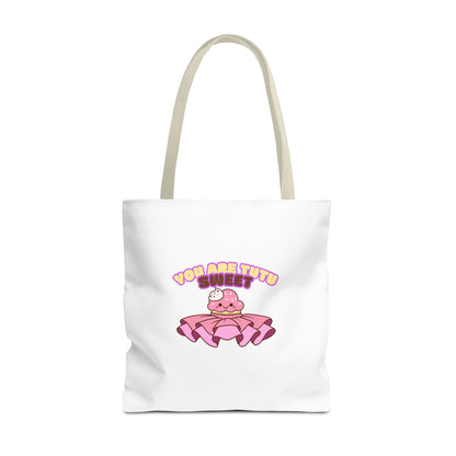 "You Are Tutu Sweet" Kawaii Cupcake Dance Tote Bag – Cute Canvas Bag for Dancers, Dance Moms & Ballet Lovers | Dance Gift Idea